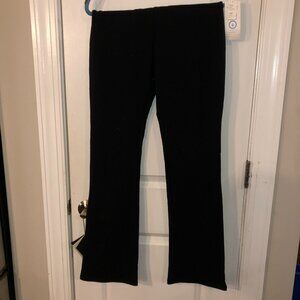 GapFit black wide leg opening leggings stretch black size M